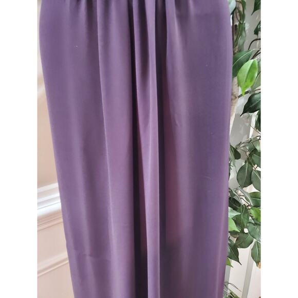 Levkoff Women Purple Polyester V-Neck Sleeveless Formal Long Maxi Dress Size M - Picture 4 of 13